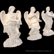 White Large Marble Cemetery Angel Statue Carving
